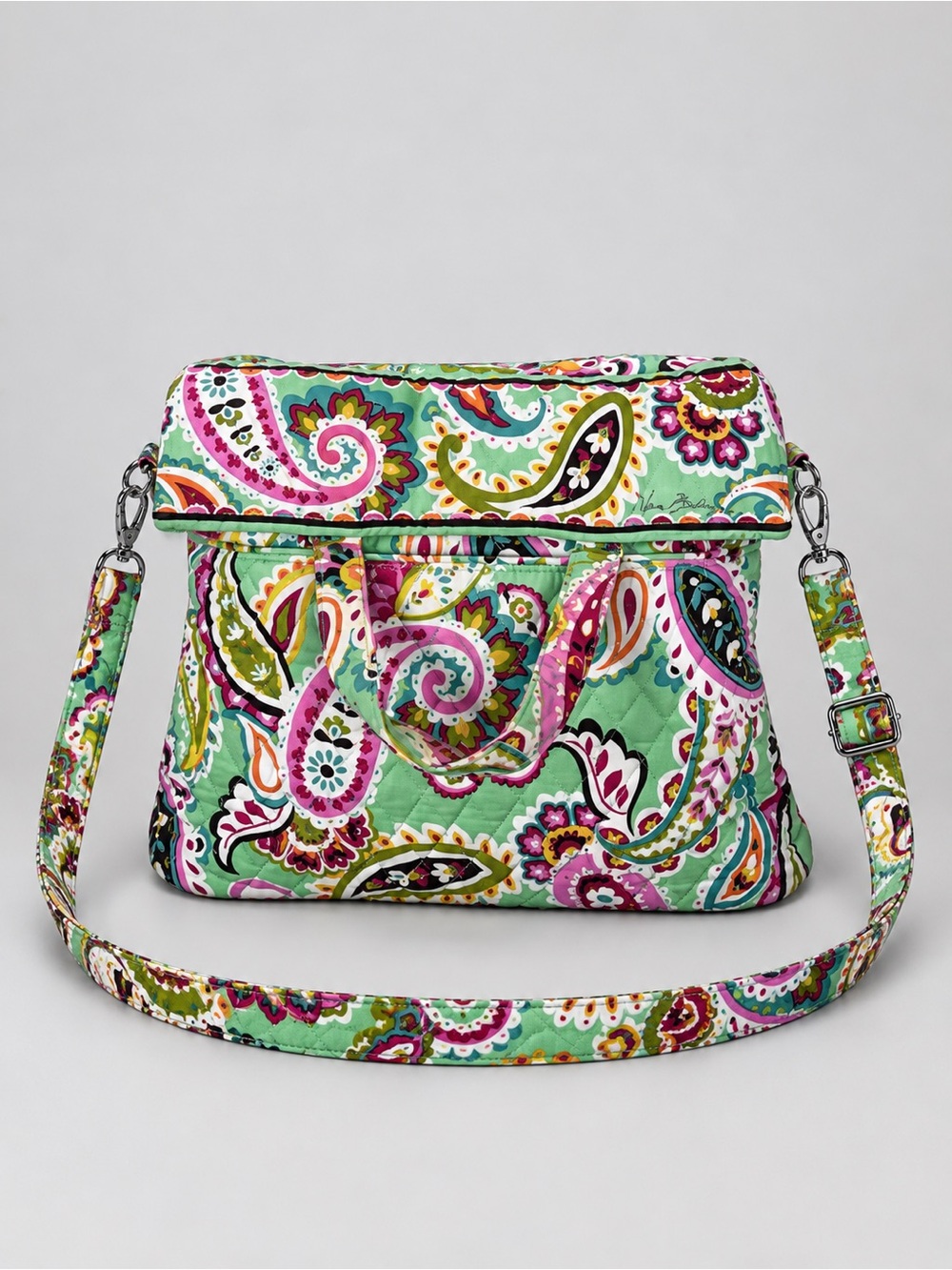 Vera Bradley Tutti Frutti Shoulder Bag Tote Purse Quilted Retired Bohemian